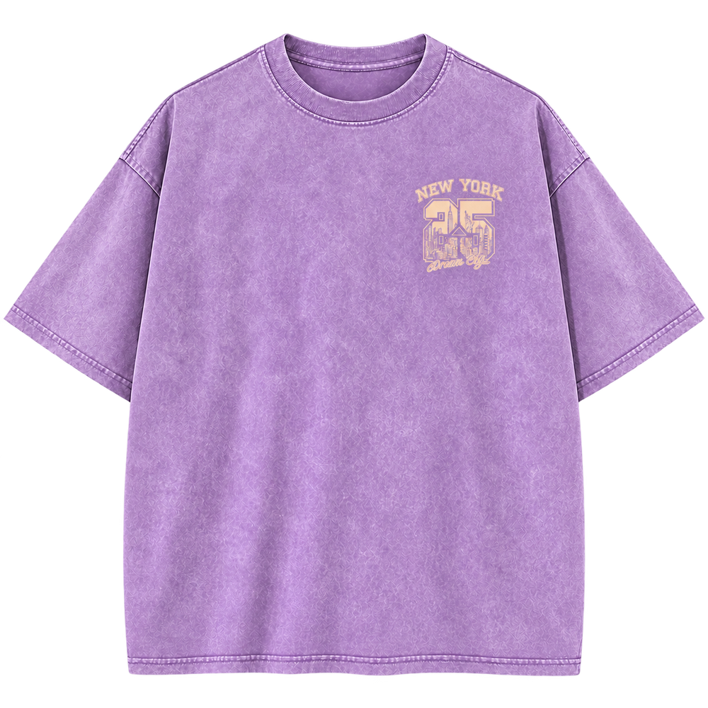 lavender New York 25 tee front product photo