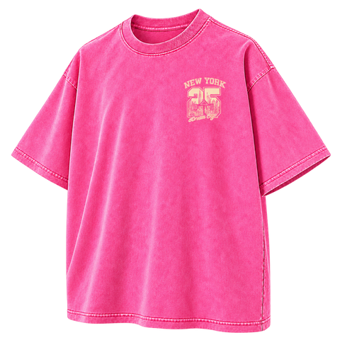 pink New York 25 tee three quarter product photo