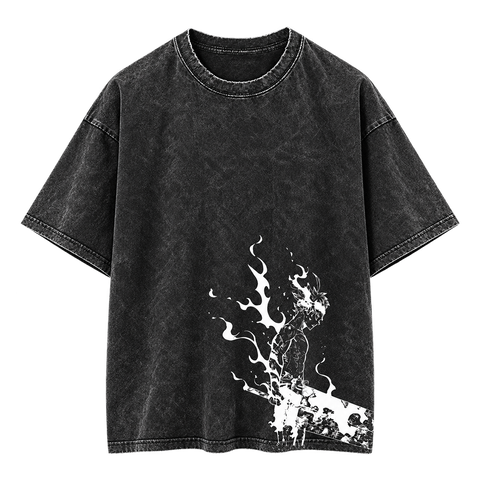 Asta Anti-Magic Vintage Wash Graphic Tee black front view
