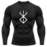 Black — White Rune — front — Berserk Compression Long-Sleeve