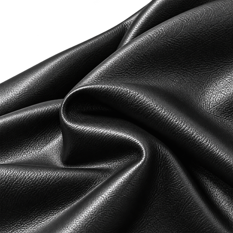 Black Faux-Leather Zip Jacket faux leather material detail