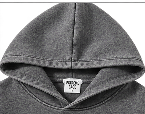 Black — hood detail — Blamacar Drip Graphic Oversized Hoodie
