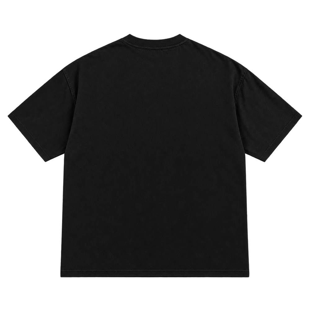 Desire Portrait Graphic Tee — Black — back view