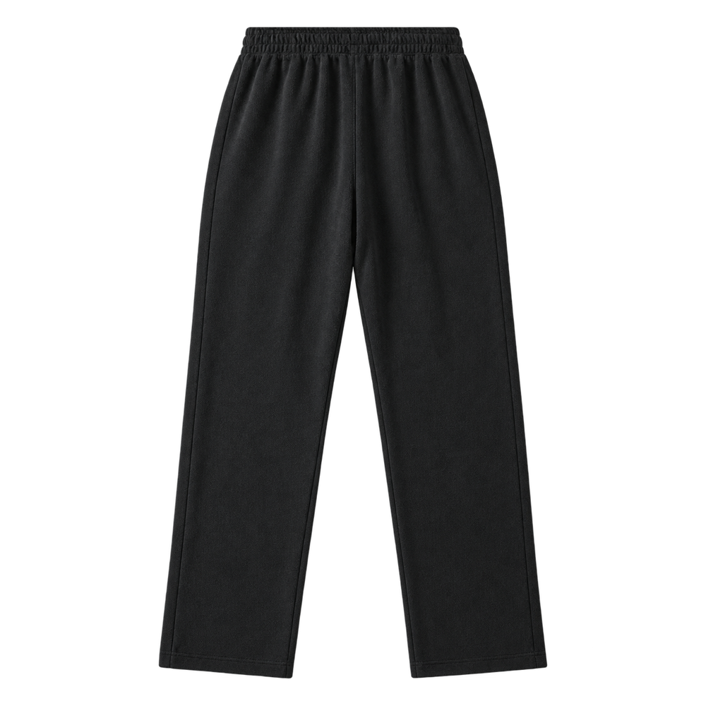 Black · Straight Leg — back — Everyday Terry Track Pants