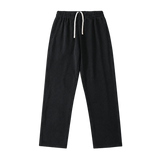 Everyday Terry Track Pants in Black, straight-leg fit