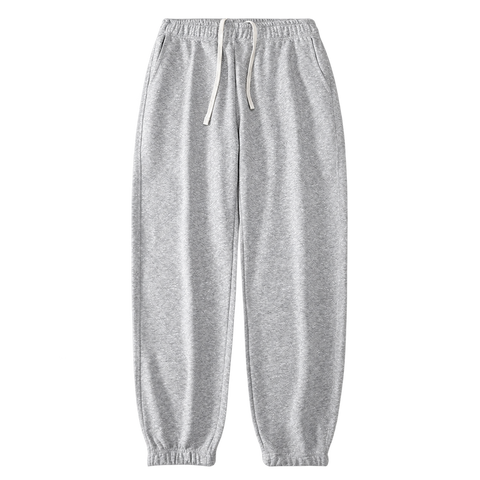 Everyday Terry Track Pants in Heather Gray, tapered fit