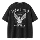 Black — back hero — Faith Over Fear Graphic Tee with Psalms dove graphic