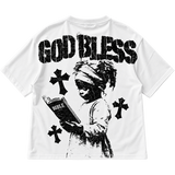 God Bless Graphic Tee white — back view