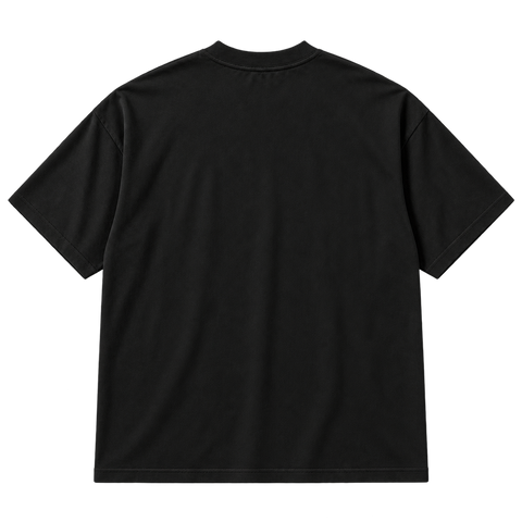 Black — back — Punk Rock Retro Oversized Graphic Tee