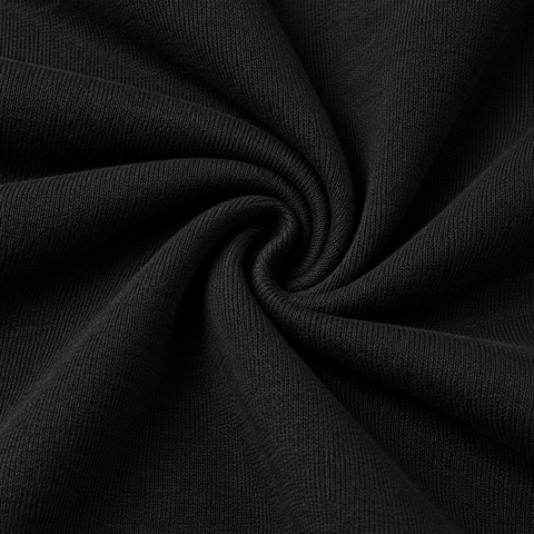 Black — fabric detail — Punk Rock Retro Oversized Graphic Tee