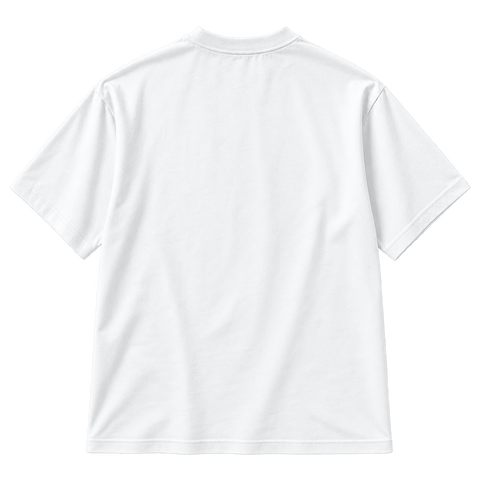 White — back — Punk Rock Retro Oversized Graphic Tee