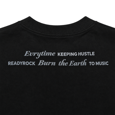 Starburst Graphic Tee — Black — back text detail