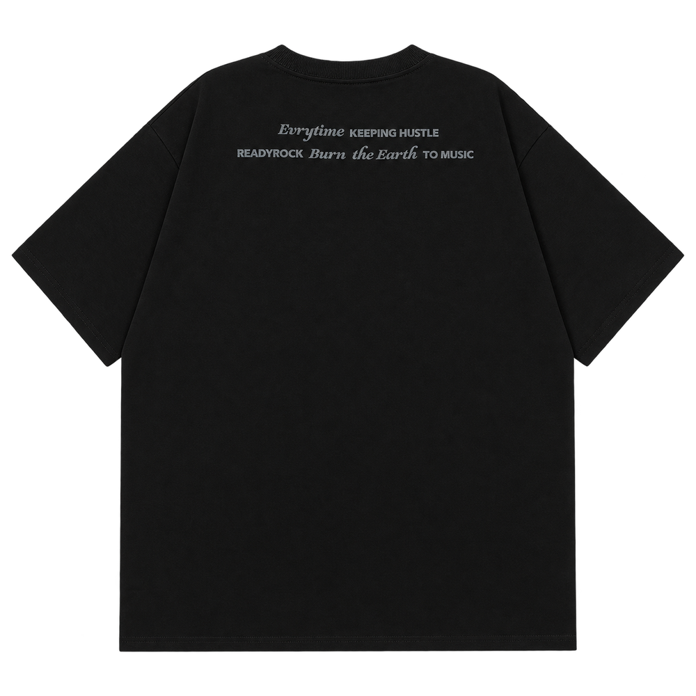 Starburst Graphic Tee — Black — back view