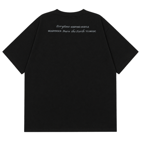 Starburst Graphic Tee — Black — back view