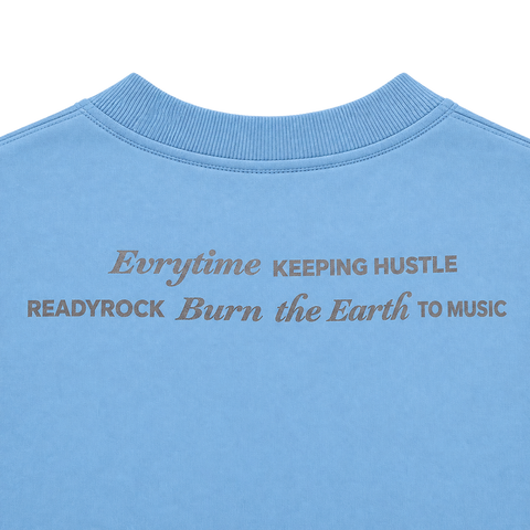 Starburst Graphic Tee — Blue — back text detail
