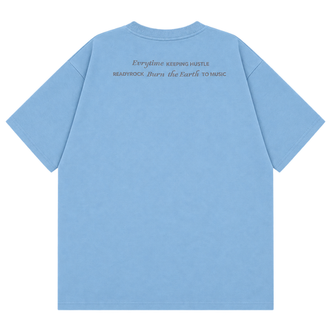 Starburst Graphic Tee — Blue — back view