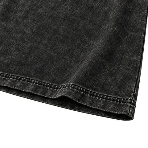 Black — hem detail — Vintage Wash Essential Tee