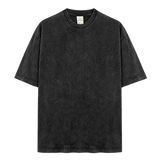 Vintage Wash Essential Tee in Black, transparent front product view