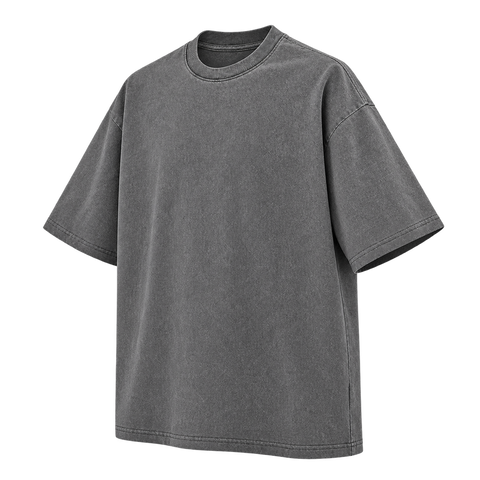 Dark Gray — three-quarter front — Vintage Wash Essential Tee