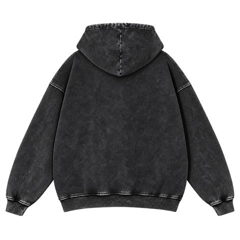 Black — back — Vintage Wash Pullover Hoodie