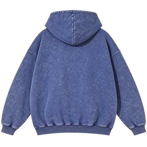 Washed Blue — back — Vintage Wash Pullover Hoodie